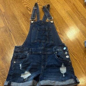 Dollhouse Dark Blue Denim Overalls